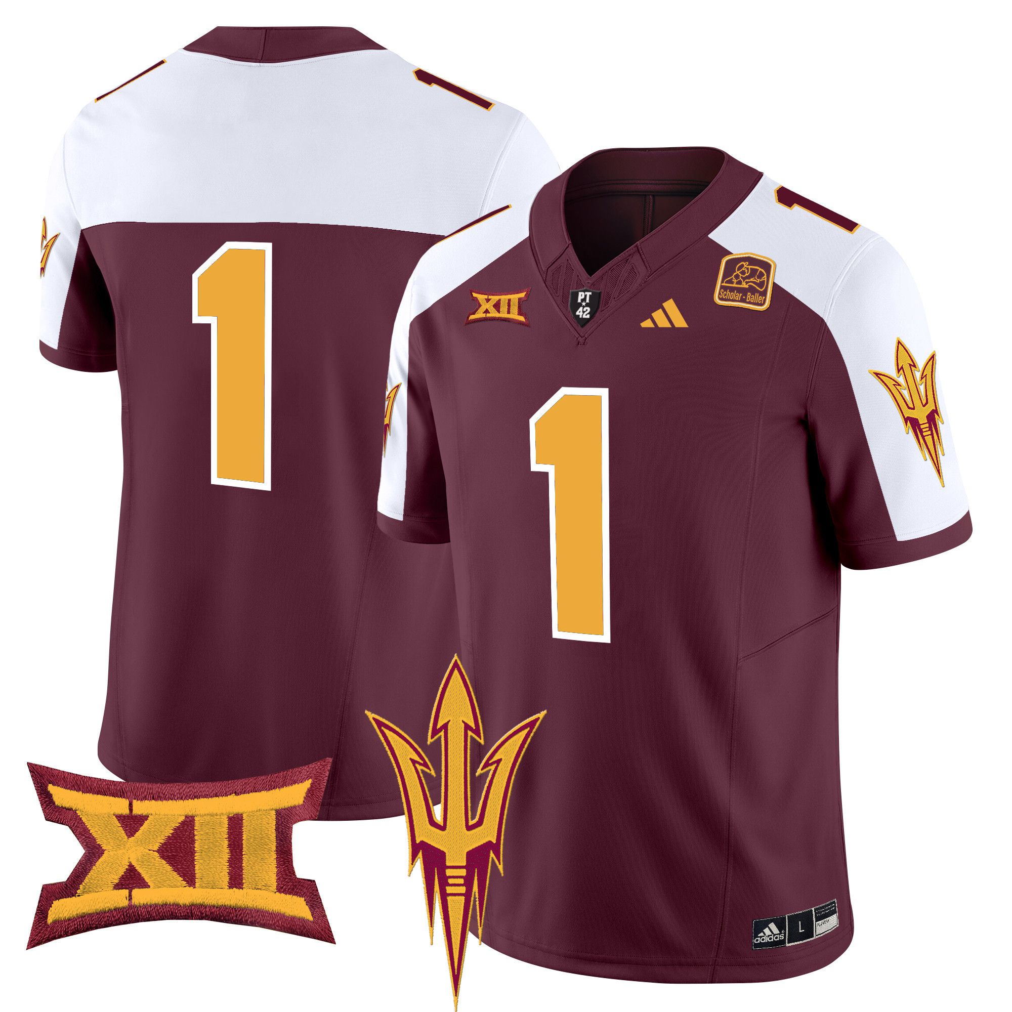 Men Arizona State Sun Devils #1 No Name Red 2024 Vapor Limited NCAA Jersey->ncaa teams->NCAA Jersey